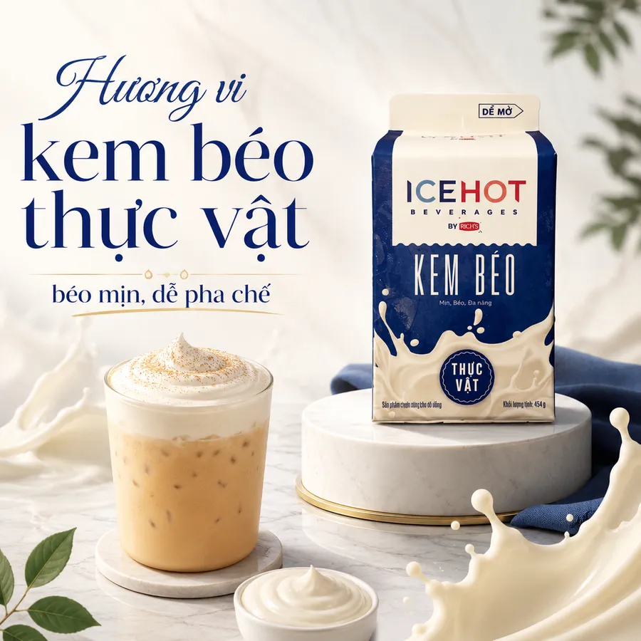 Kem béo thực vật ICE HOT RICH